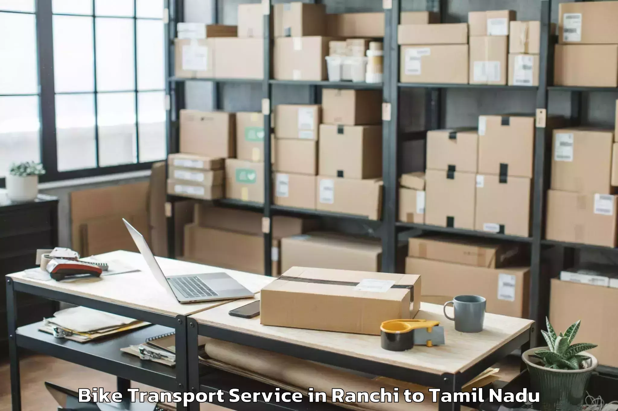 Get Ranchi to Tuticorin Port Bike Transport